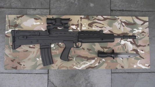 SA80 A2 wall display Rifle and bayonet